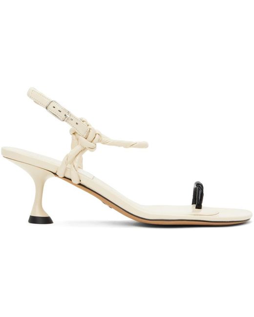 Proenza Schouler Black Tee Toe Ring Heeled Sandals