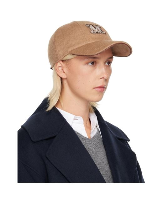 Max Mara Blue Tan Fedora Cap