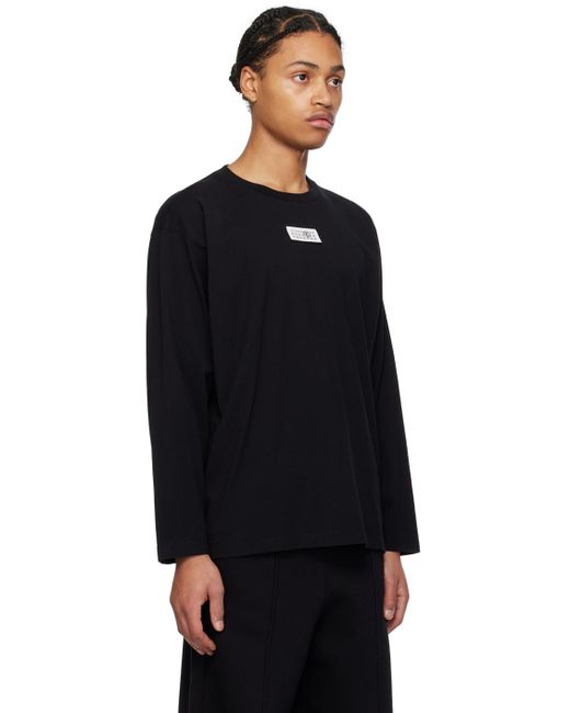 MM6 by Maison Martin Margiela Black T-shirt With Long Sleeves, for men