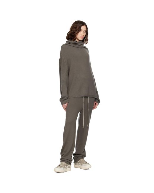 Rick Owens Black Concordians Rasato Cashmere Knit Turtleneck