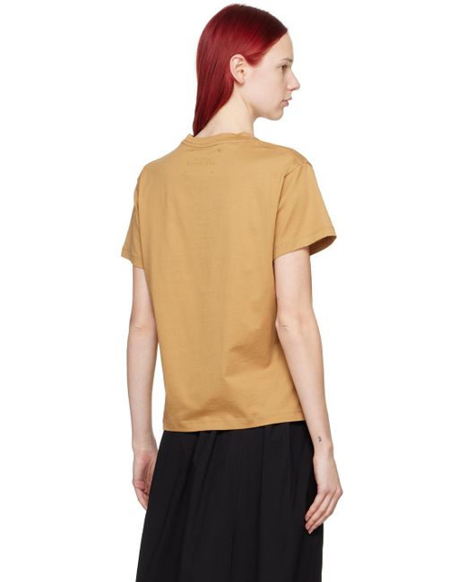 T-shirt marine brun clair Studio Nicholson en coloris Black