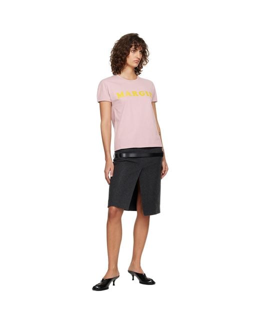 MM6 by Maison Margiela Pink 'Margie' T-Shirt