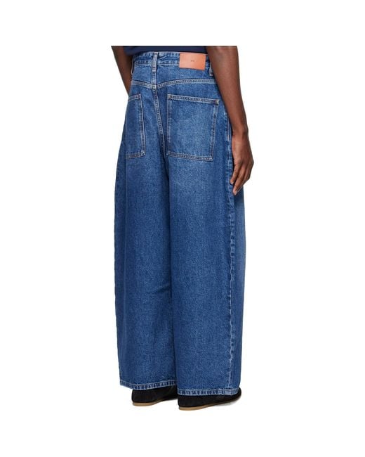Studio Nicholson Blue Paolo Wide Leg Jeans for men