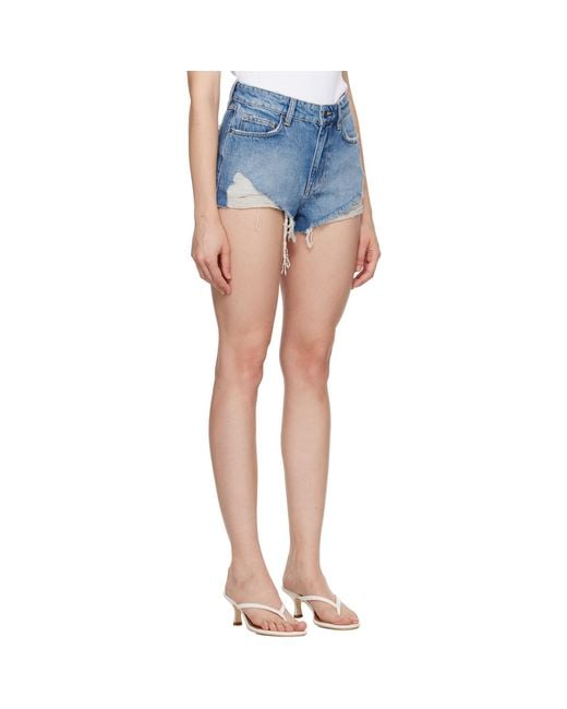 Ksubi Blue Kali Exposed Tidal Shorts