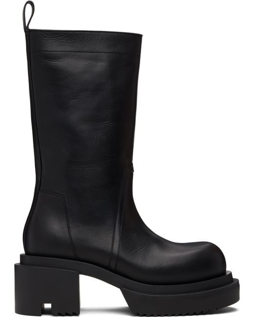 Rick Owens Black Hollywood Groppone Bogun Boots for men