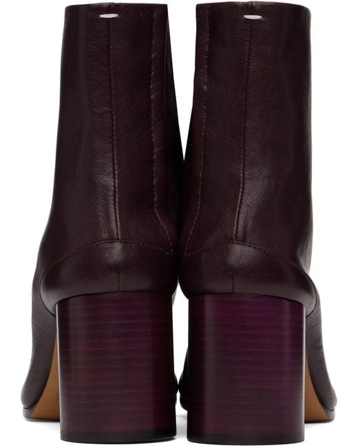 Maison Margiela Purple Burgundy Tabi Boots