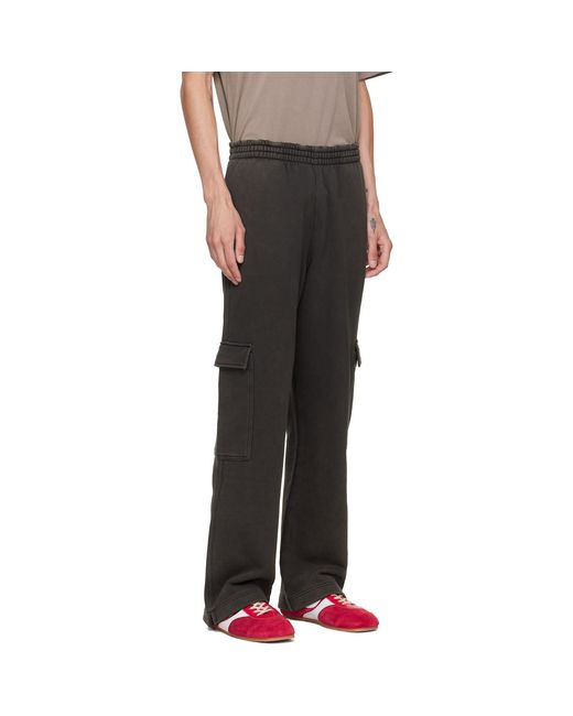 Represent Black Initial Cargo Sweatpants for men