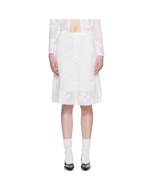 ShuShu/Tong Multicolor Threadwork Knit Midi Skirt