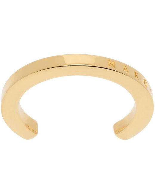 MM6 by Maison Martin Margiela Black Gold Cuff Ring for men