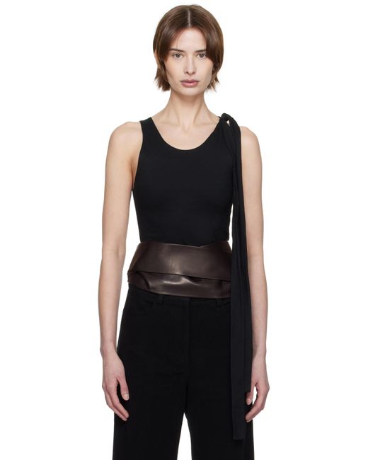 Débardeur Noir À Garniture Prolongée Nouée AARON ESH en coloris Black