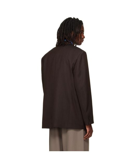 Studio Nicholson Black Roversi Wool Blazer for men