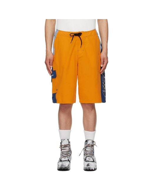 Martine Rose Orange Board Swim Shorts for men