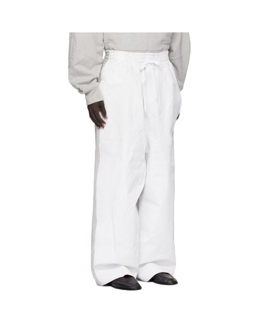 Hed Mayner White Painted Sweatpants for men