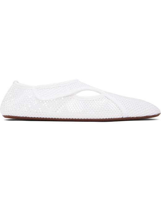 Ballerines Blanches En Résille Alaïa en coloris Black
