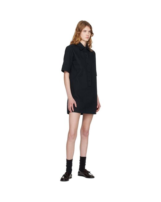 A.P.C. Black Poly Mini Dress