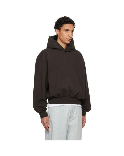Fear Of God Black Classic Half Raglan Hoodie for men