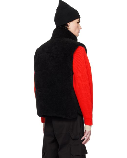 Moncler Red Colbricon Teddy Reversible Down Vest for men