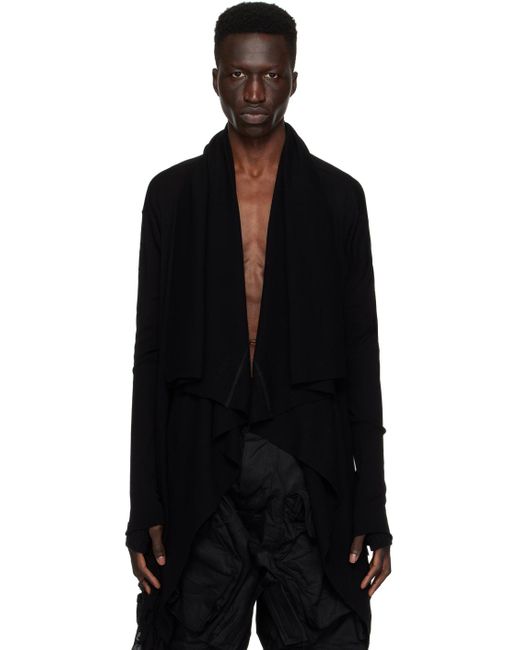 Cardigan drapé noir à effet usé - permanent Julius pour homme en coloris Black