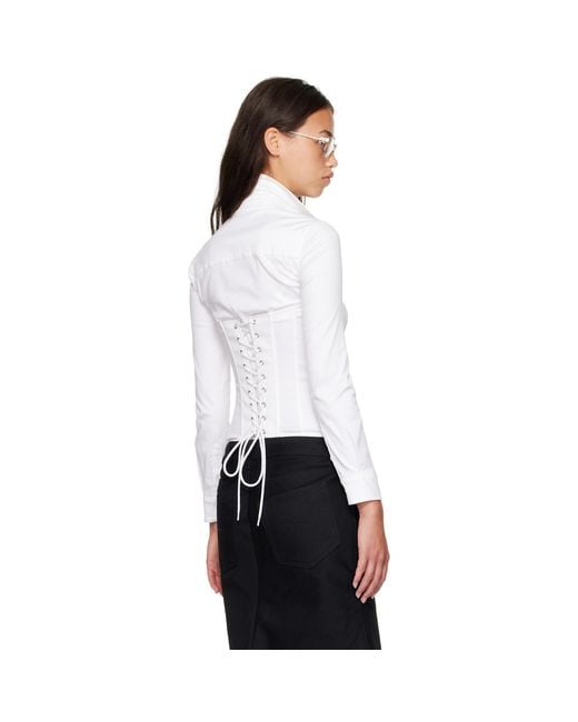 Balenciaga White Corseted Shirt