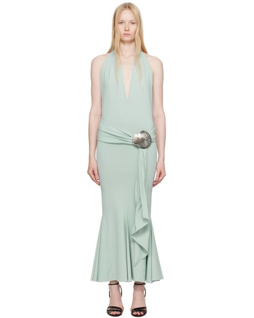 Conner Ives Black Shell Belt Maxi Dress
