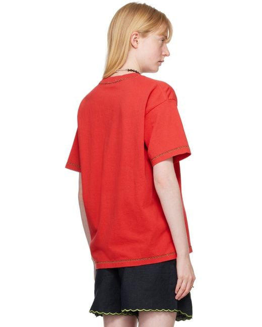 Bode Red Twin Parakeet T-Shirt