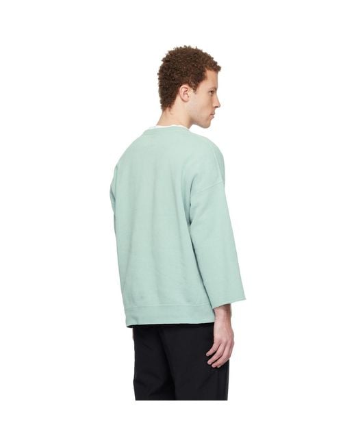 Visvim Green Jumbo Sb 3/4 Dmgd Sweatshirt for men