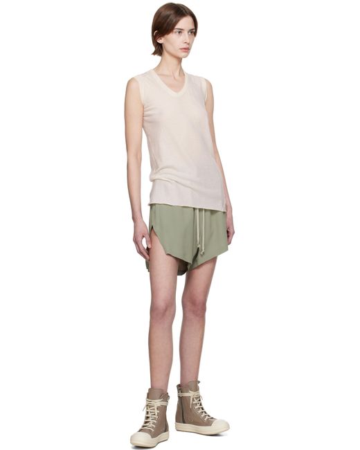 Rick Owens Black Off- Hollywood V-Neck Tank Top