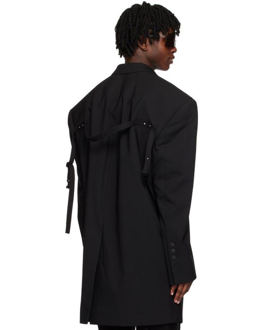 Rick Owens Black Edfu Coat for men
