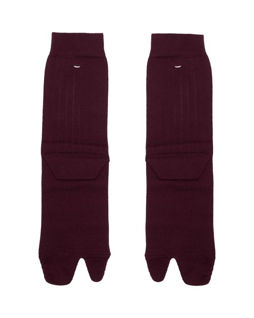 Maison Margiela Purple Burgundy Tabi Socks