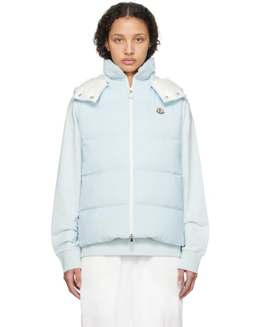 Veste agelao bleue rembourrée en duvet Moncler en coloris Blue