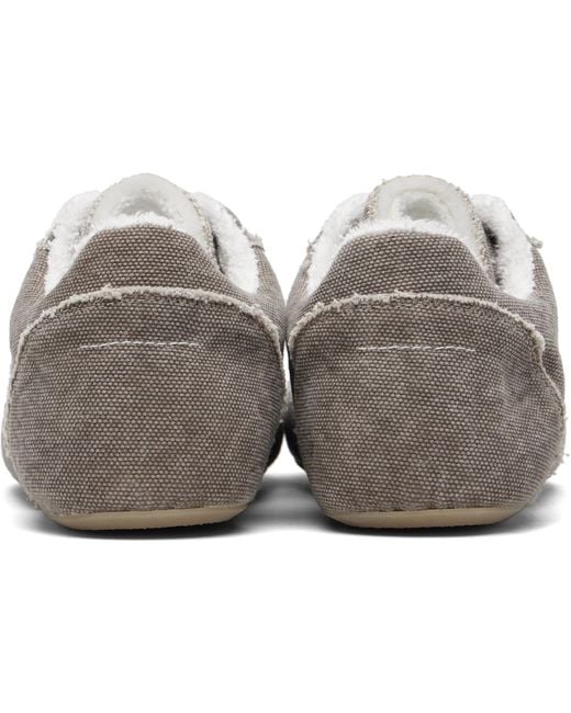 MM6 by Maison Margiela Black Taupe Anatomic Canvas Sneakers for men