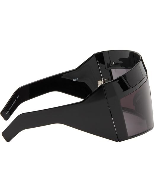 Rick Owens Black Suicide Edition Rev Sunglasses for men