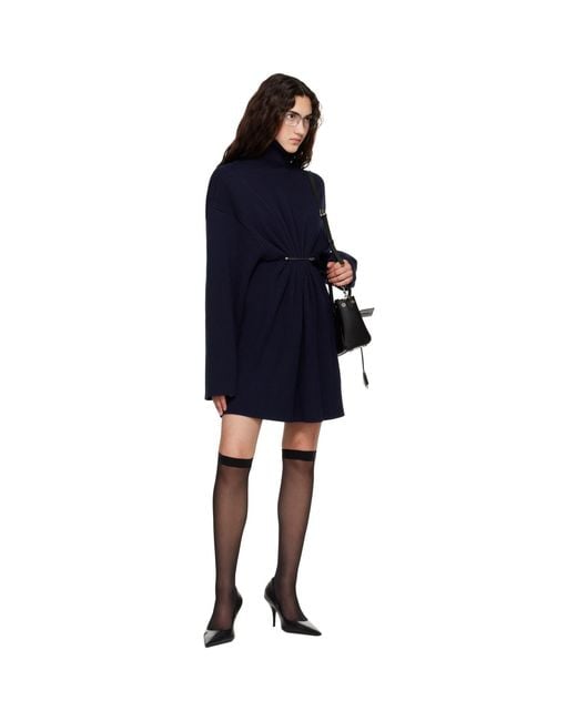 Balenciaga Blue Pinched Minidress