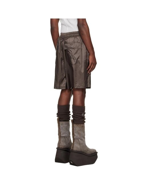 Rick Owens Brown Moncler + Kiltshorts for men