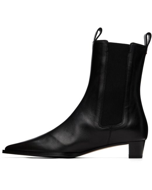 Aeyde Black Kiki Leather Chelsea Boots