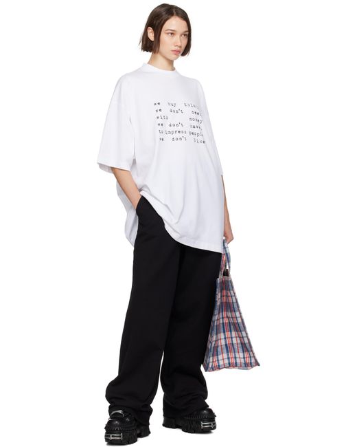 [VETEMENTS]「We Buy Things」オーバーサイズTシャツ Vetements 'We Buy Things' Oversized T-Shirt in White | Lyst