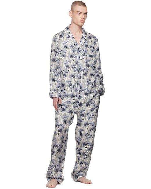 Zegna Black Graphic Pyjama Set for men