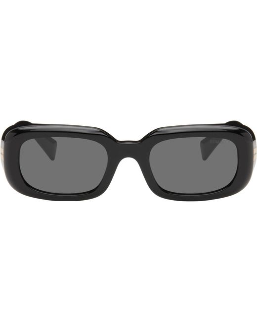 Miu Miu Gray Rectangular Sunglasses