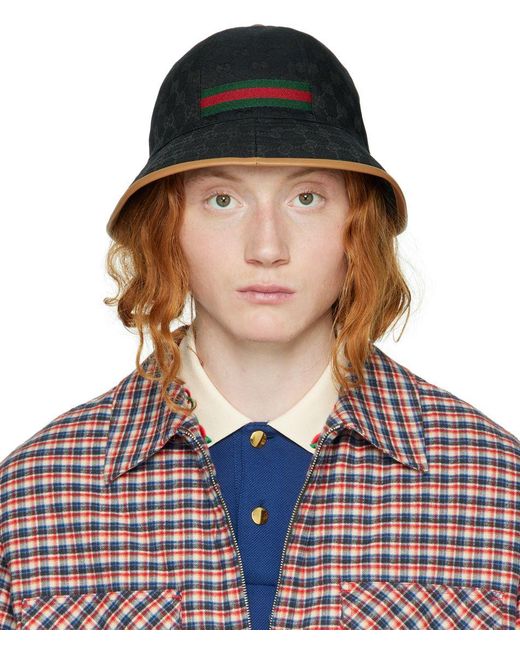 Gucci Black gg Bucket Hat in Blue for Men Lyst