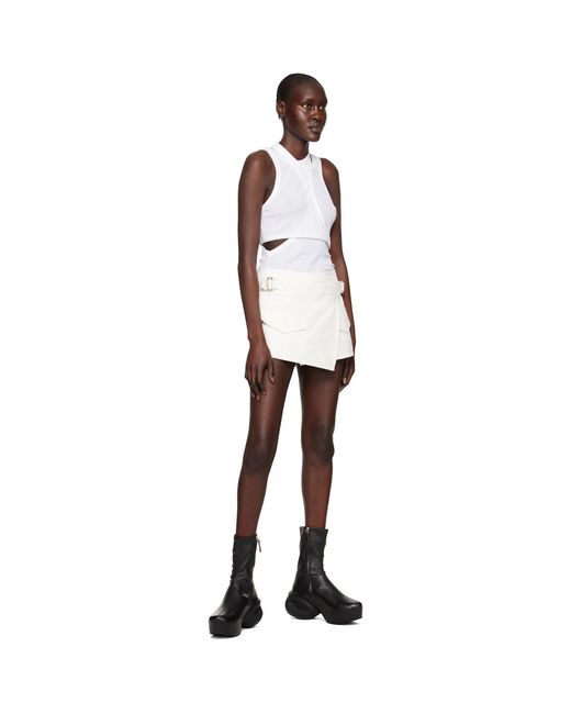 Dion Lee White Modular Tank Top