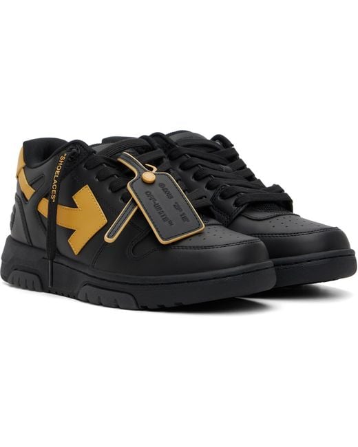 Off-White c/o Virgil Abloh Black 'Out Of Office' Calf Leather Sneakers for men