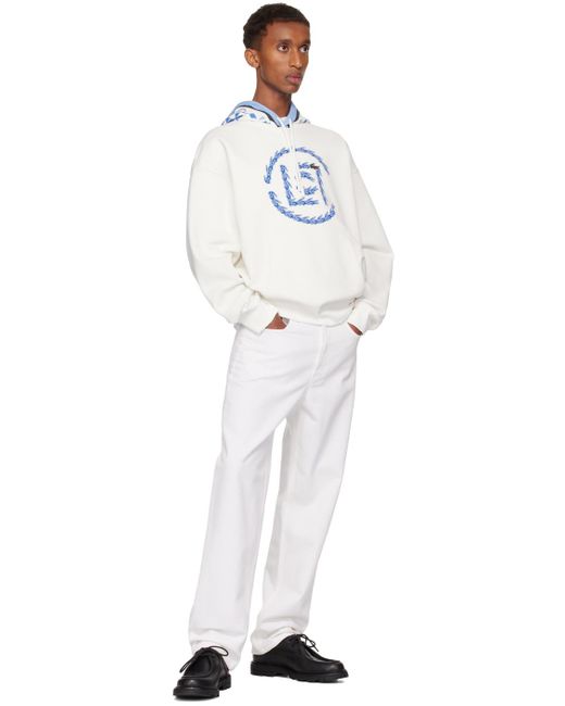 Lacoste White Clot Edition Stretch Cotton-Blend Piqué Hoodie for men