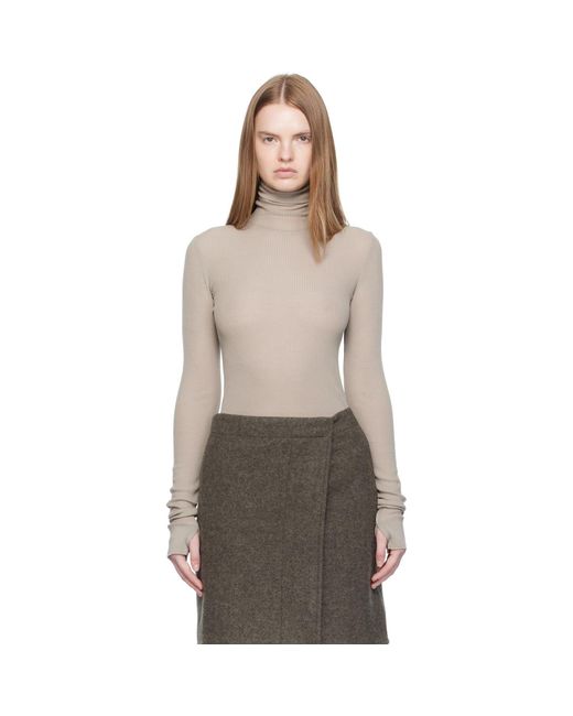 Lemaire Multicolor Taupe Seamless Turtleneck