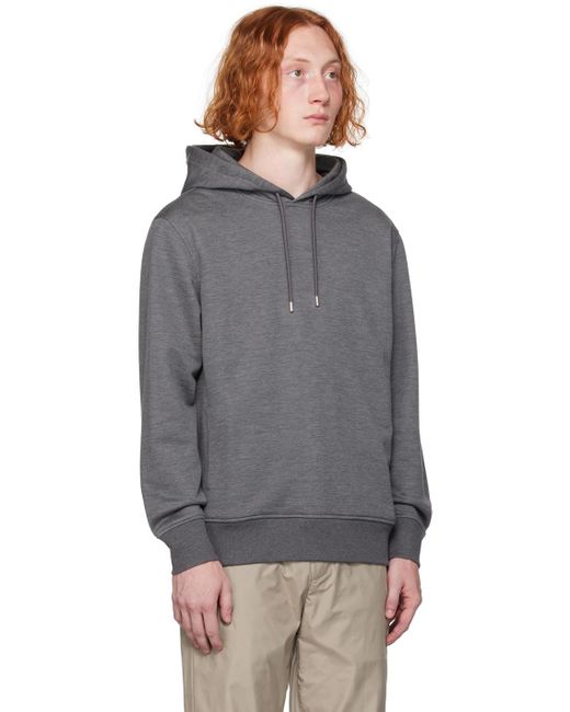 Dunhill Gray Drawstring Hoodie for men