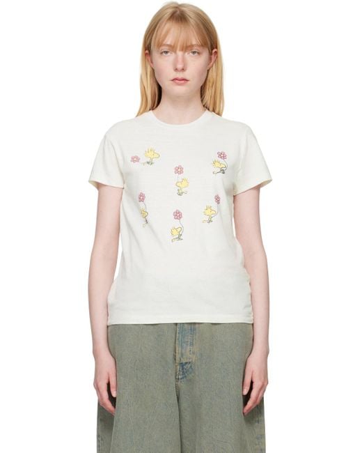 Re/done Multicolor Off- Woodstock T-Shirt