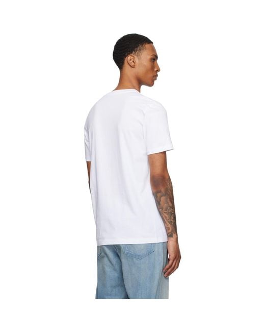 Moncler White Three-Pack Logo Patch Cotton T-Shirts for men