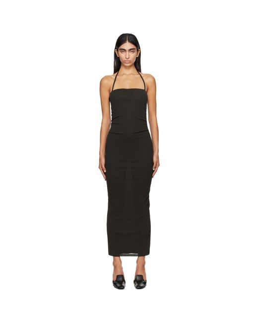 Nanushka Black Eliz Midi Dress