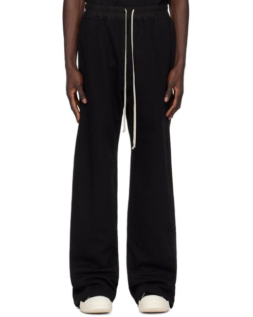 Rick Owens Black Pusher Sweatpants for men