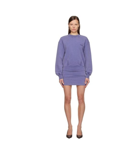 The Attico Purple Light American Fleece Minidress