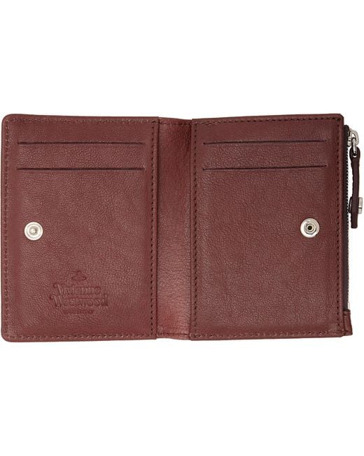 Vivienne Westwood Red Slim Flap Card Holder for men